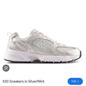 New Balance 530 Mint/Silver size 8.5